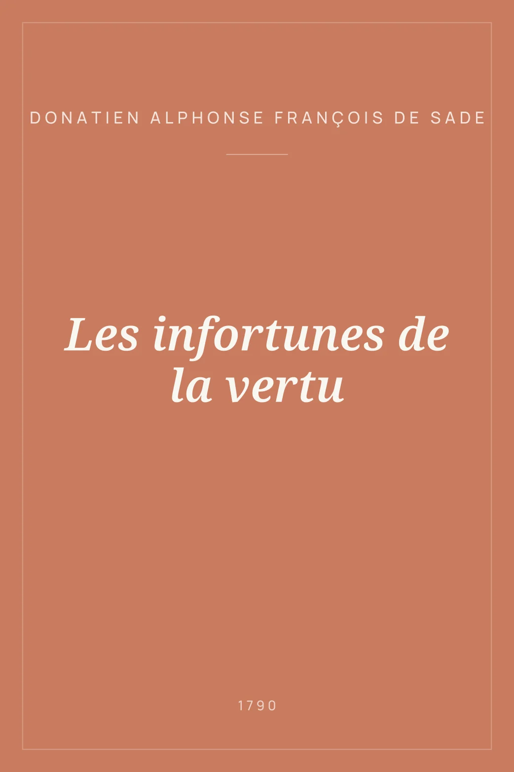 Portada de Les infortunes de la vertu