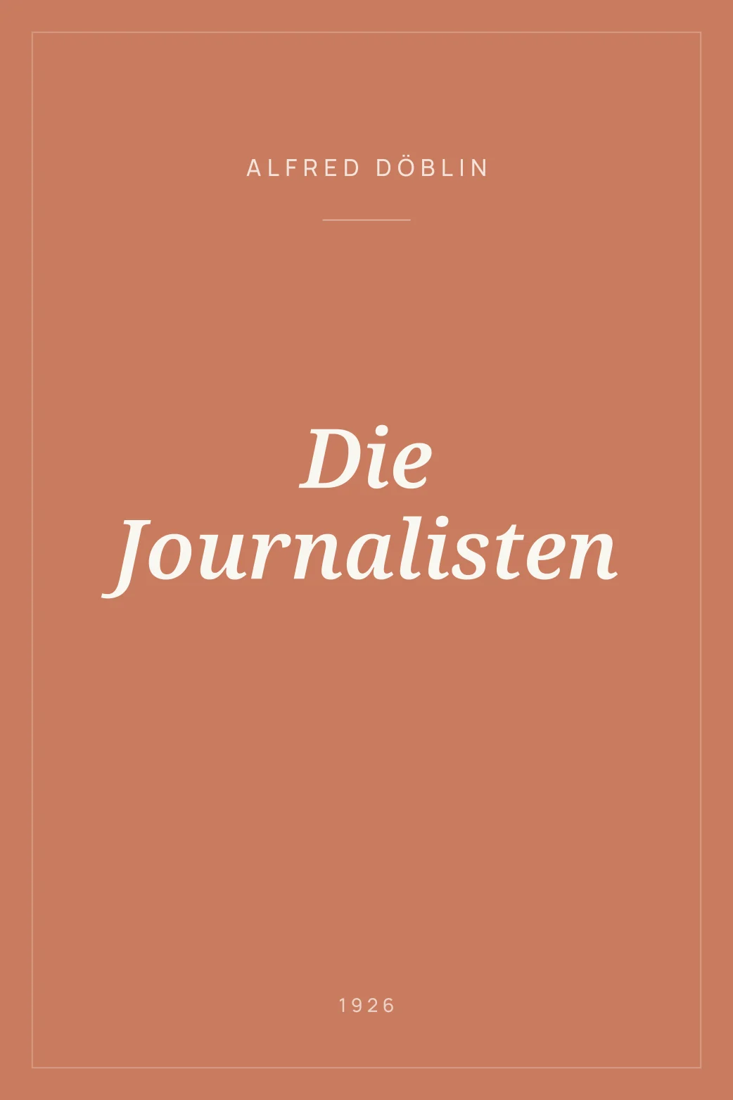 Portada de Die Journalisten