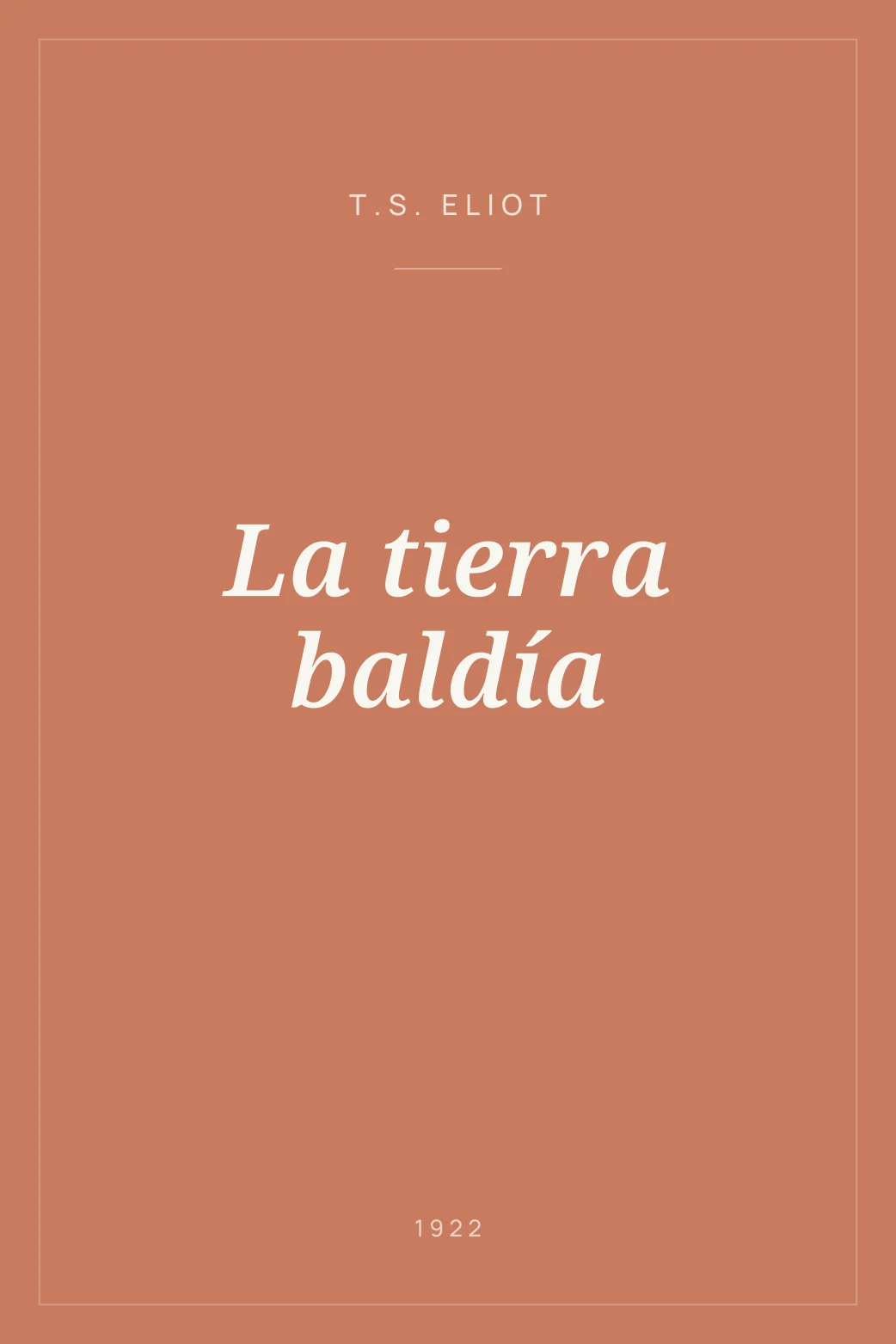 Portada de La tierra baldía