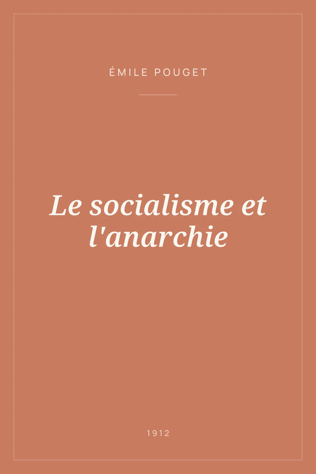 Portada de Le socialisme et l'anarchie