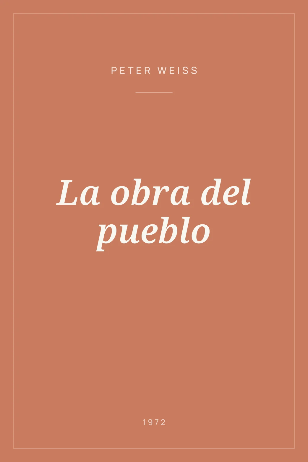 Portada de La obra del pueblo
