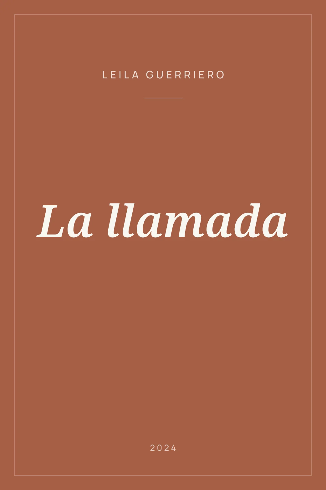 Portada de La llamada