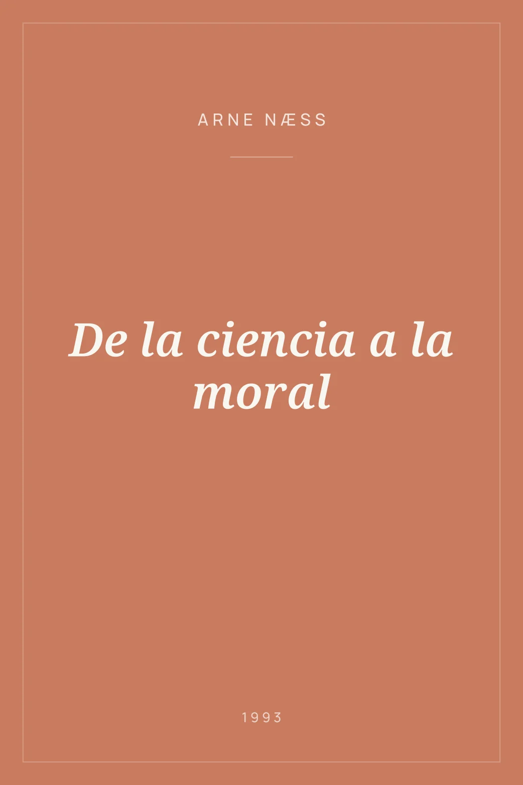 Portada de De la ciencia a la moral