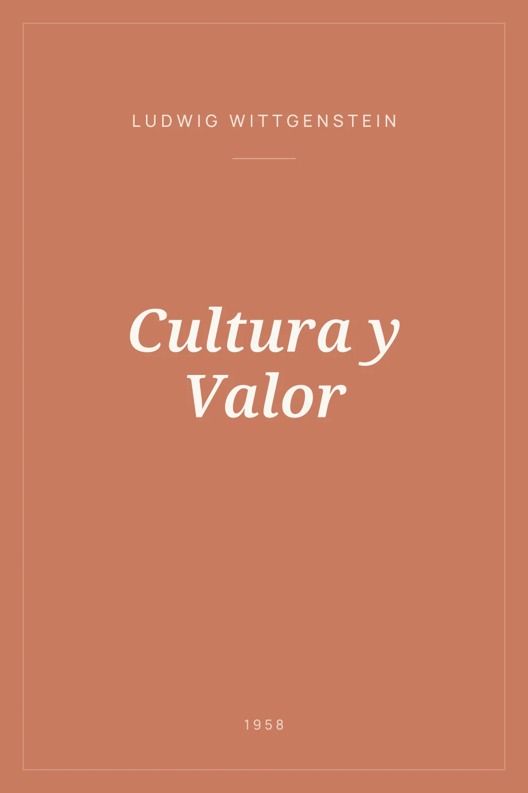 Portada de Cultura y Valor