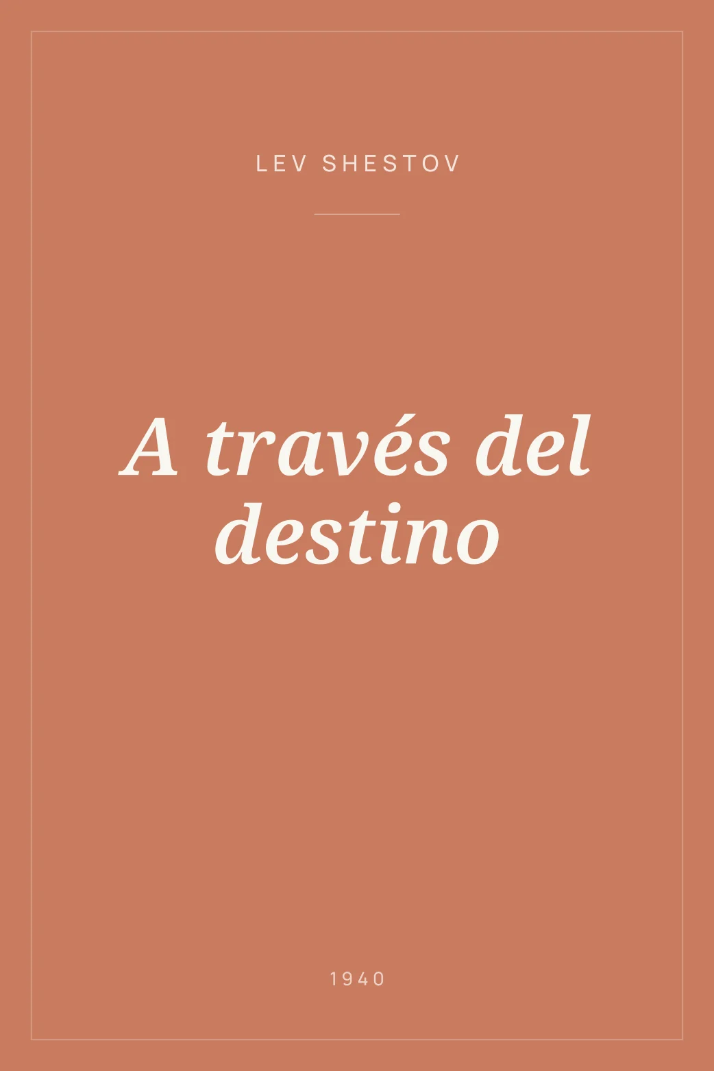 Portada de A través del destino