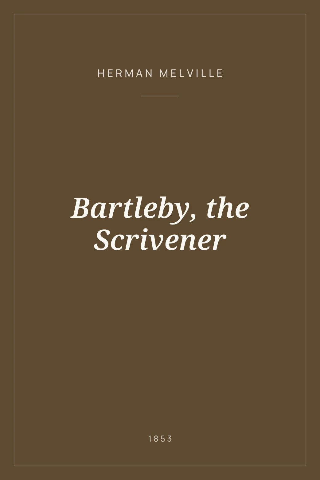 Portada de Bartleby, the Scrivener