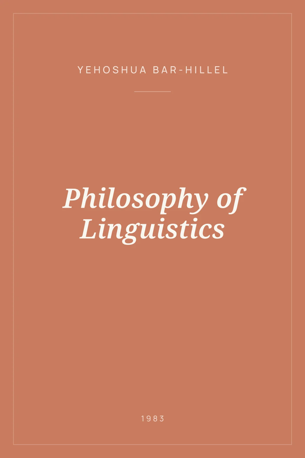 Portada de Philosophy of Linguistics