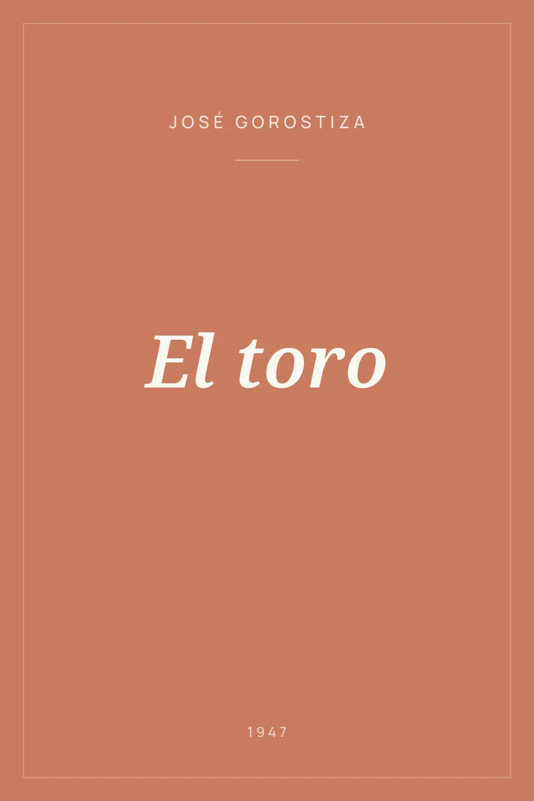 Portada de El toro