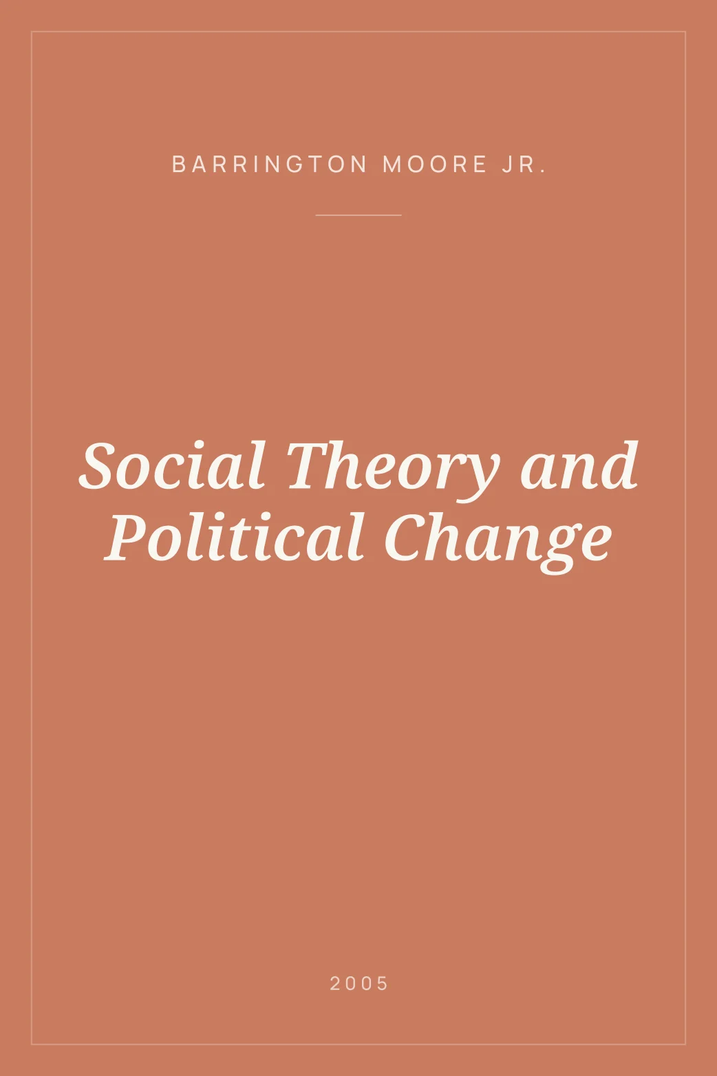 Portada de Social Theory and Political Change
