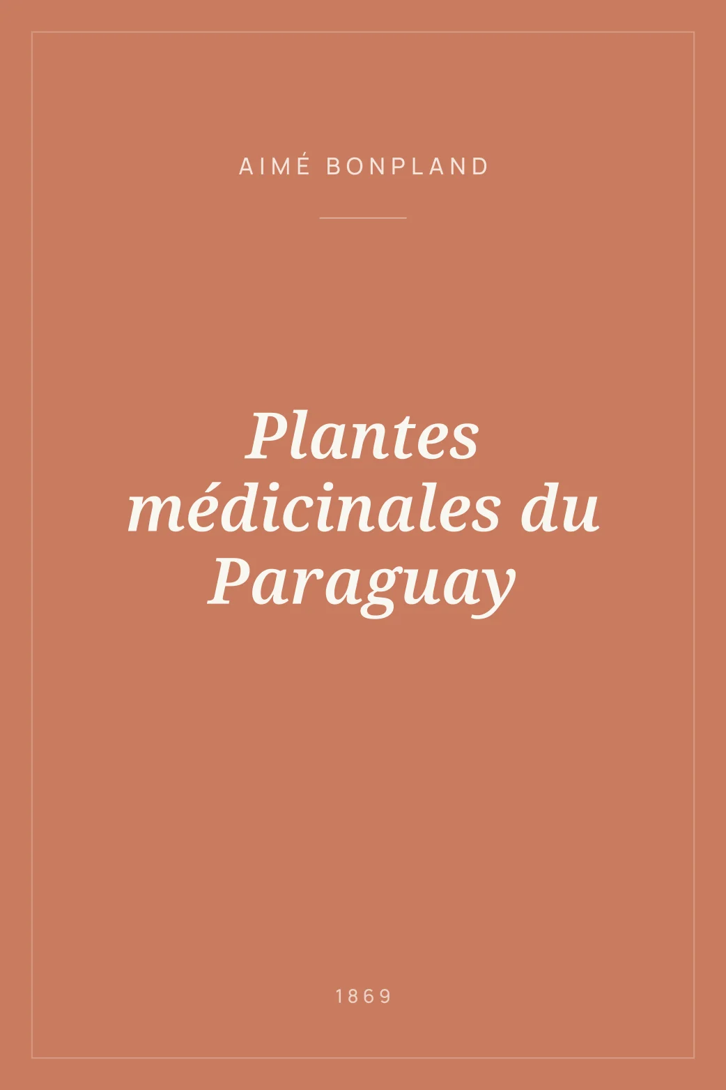 Portada de Plantes médicinales du Paraguay