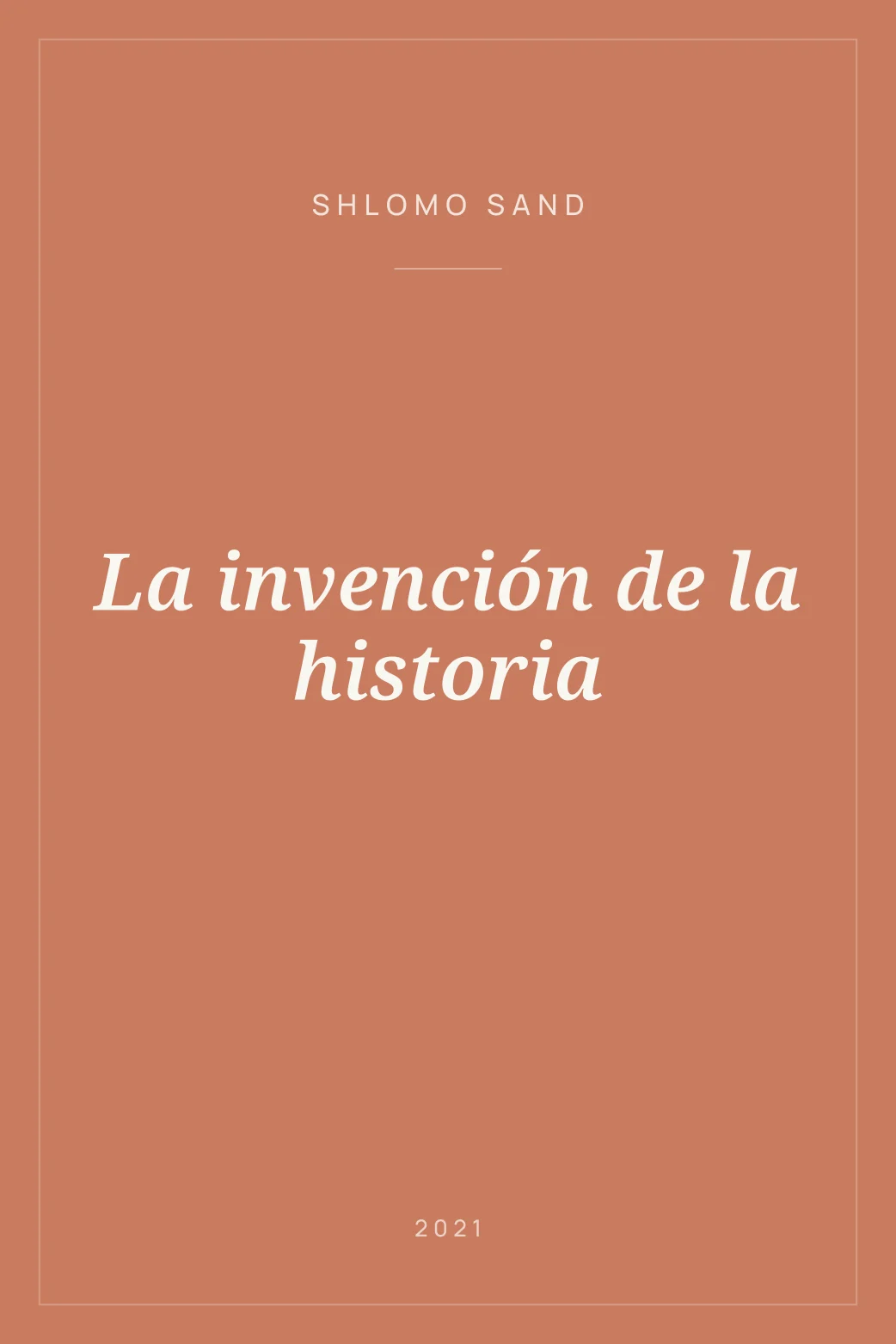 Portada de La invención de la historia