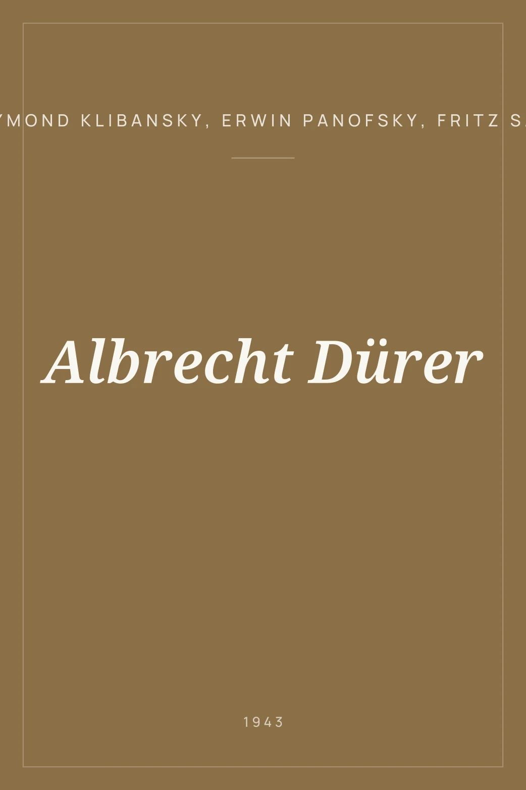Portada de Albrecht Dürer