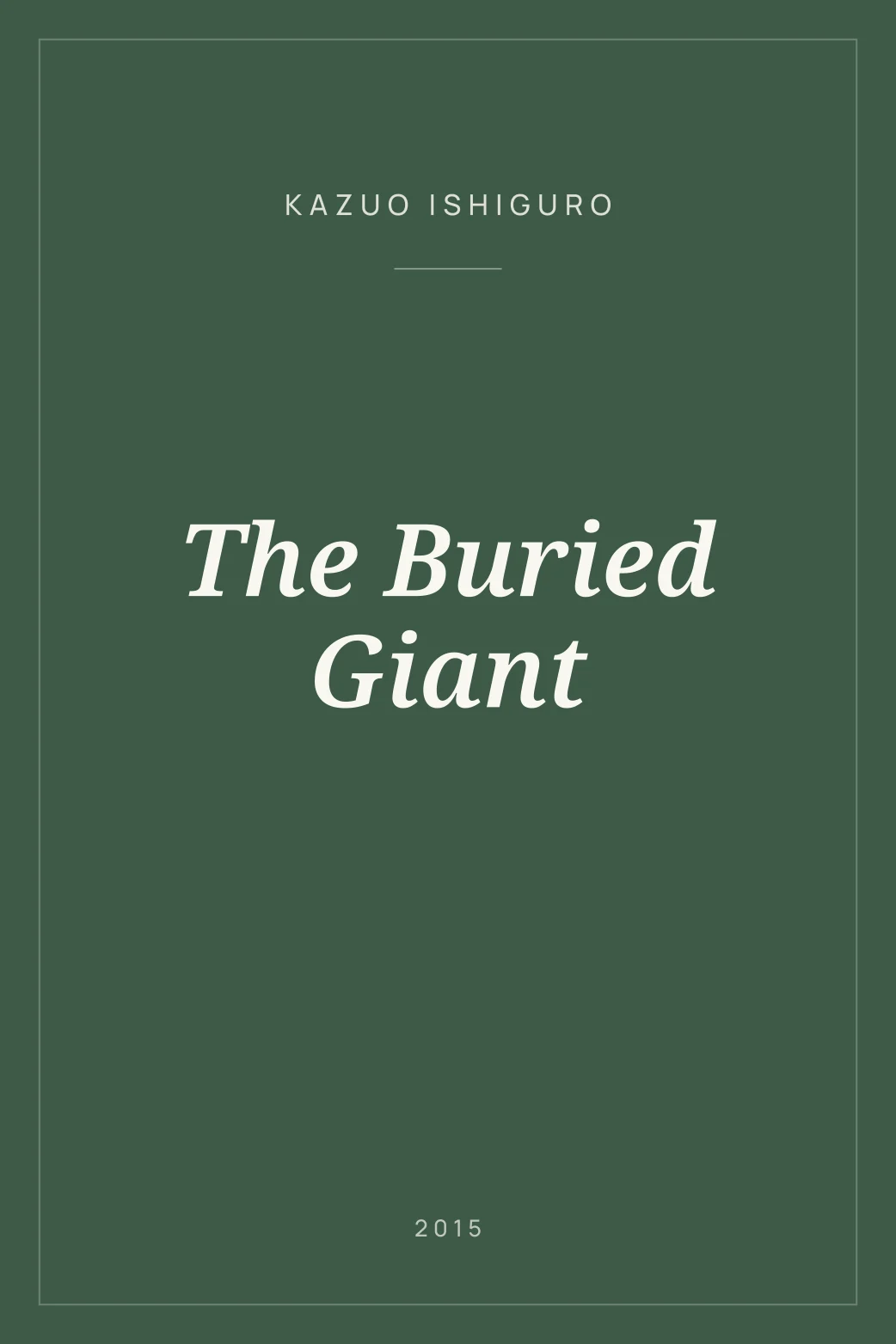 Portada de The Buried Giant