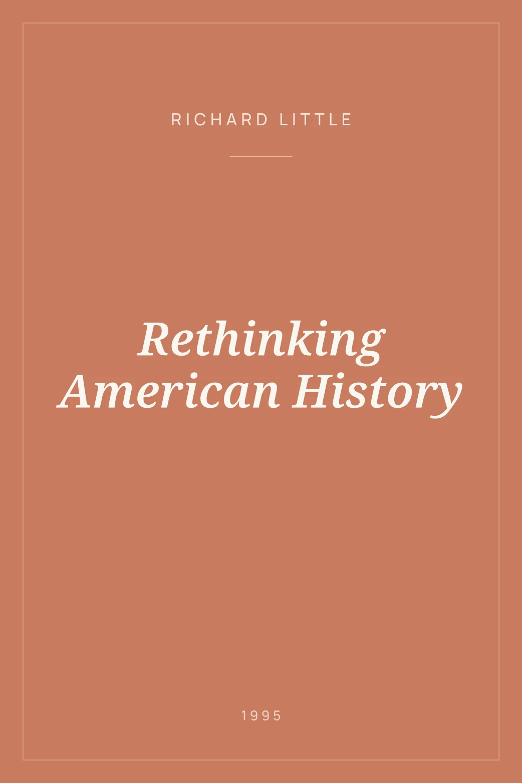 Portada de Rethinking American History