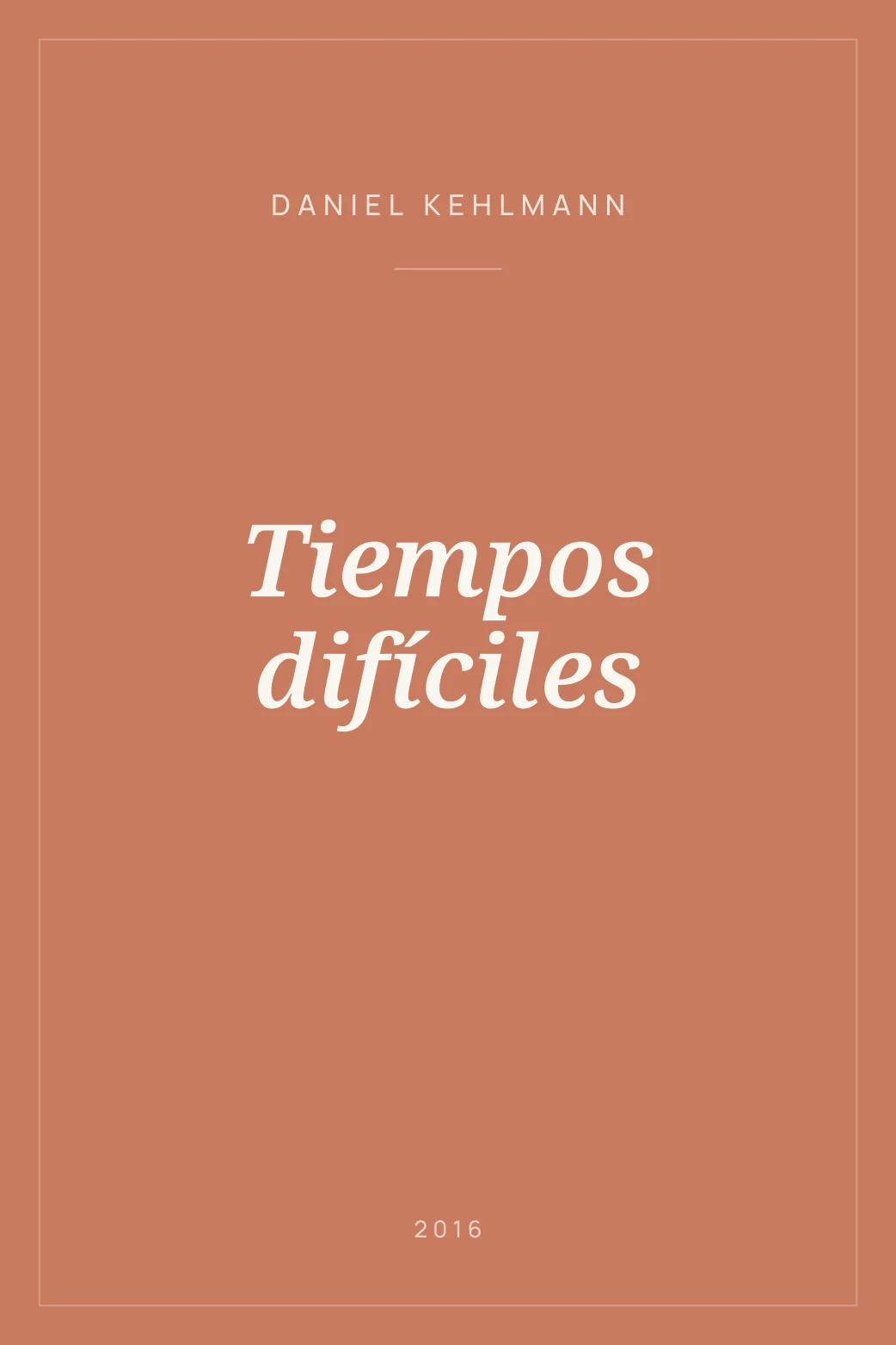 Portada de Tiempos difíciles