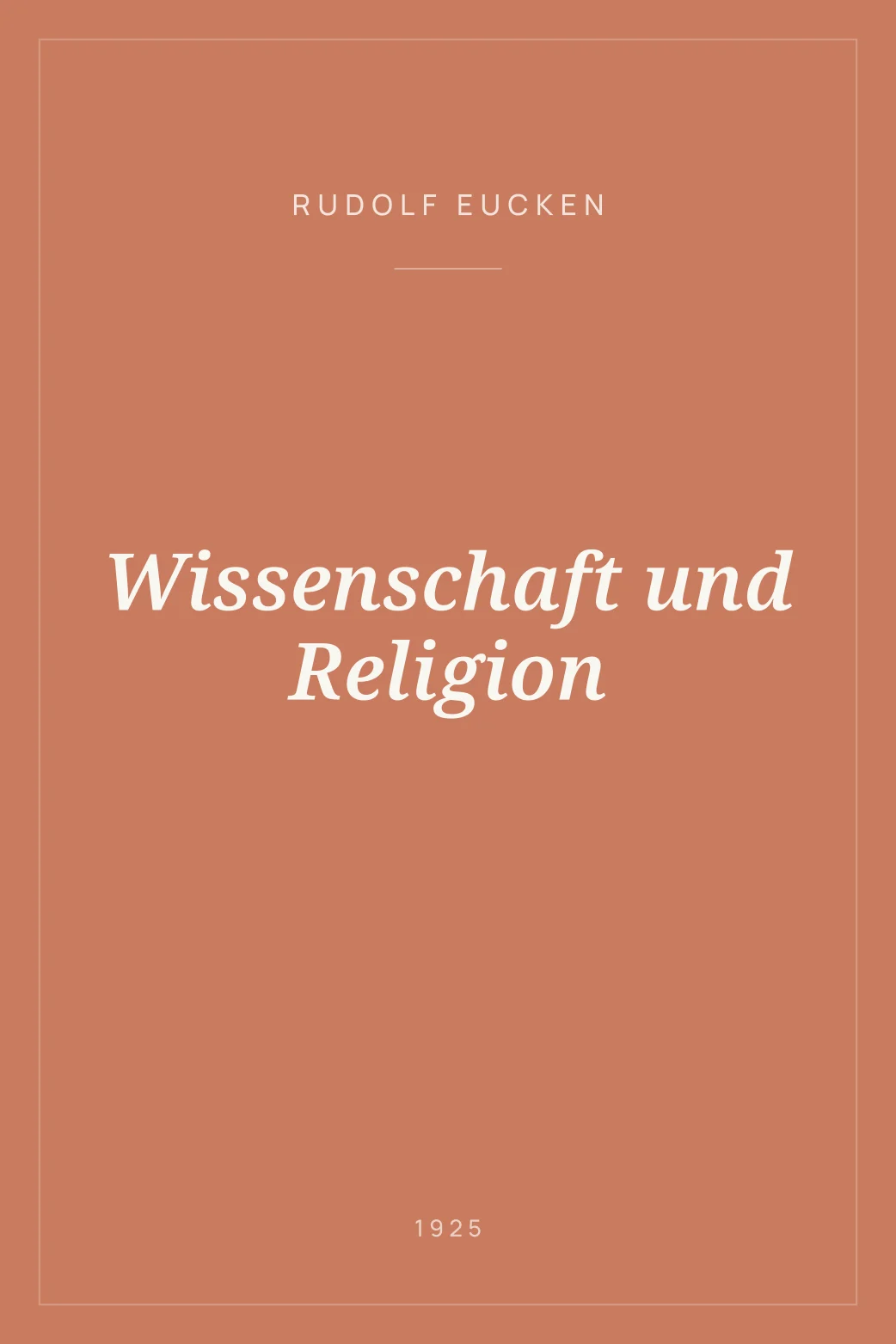 Portada de Wissenschaft und Religion