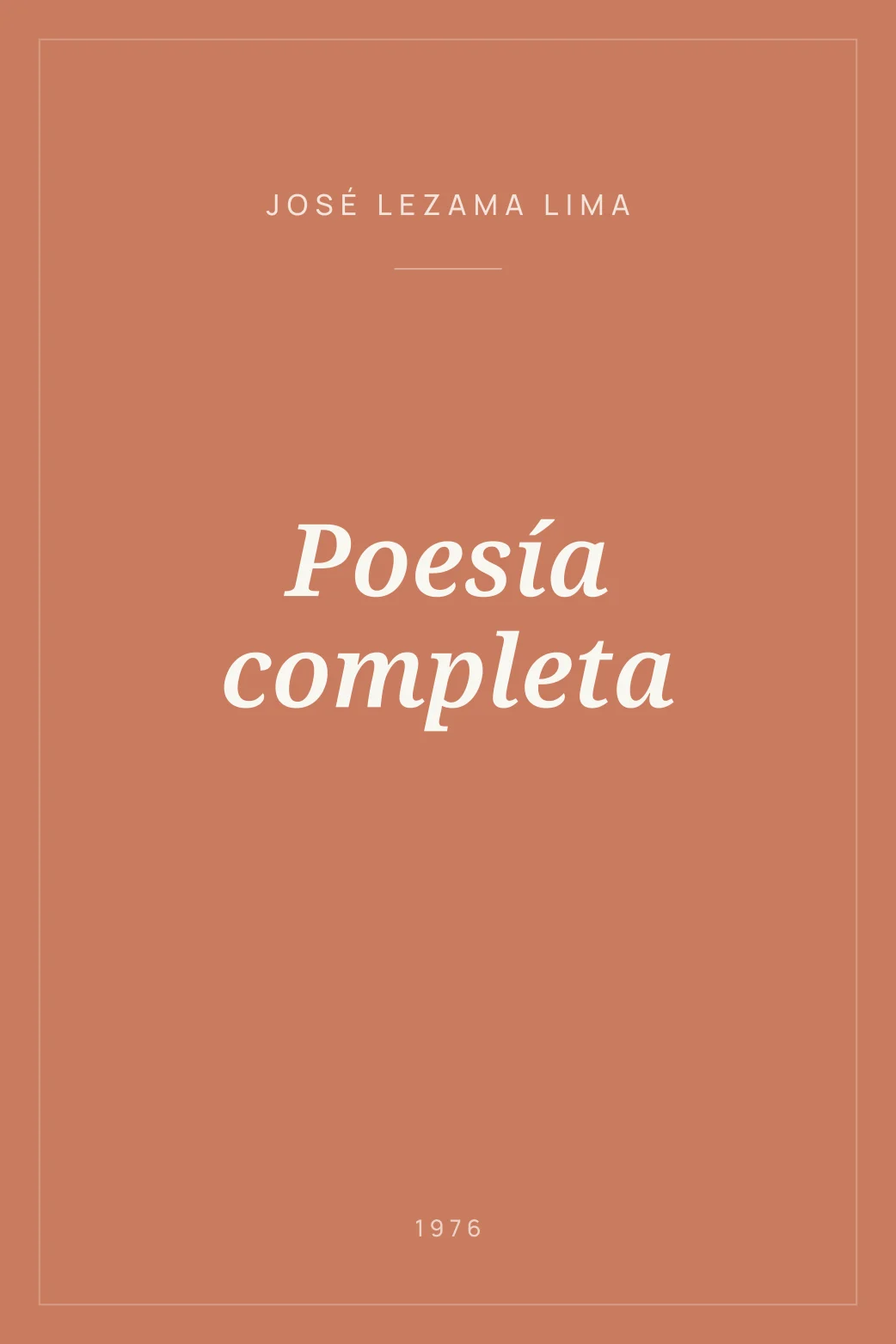 Portada de Poesía completa