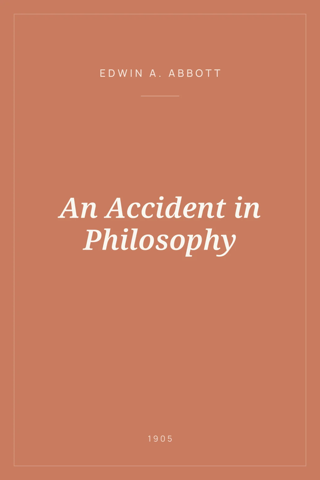Portada de An Accident in Philosophy