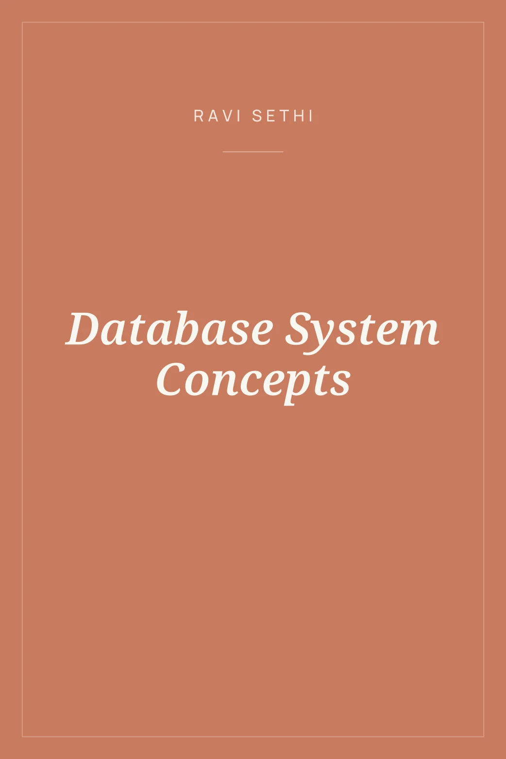 Portada de Database System Concepts