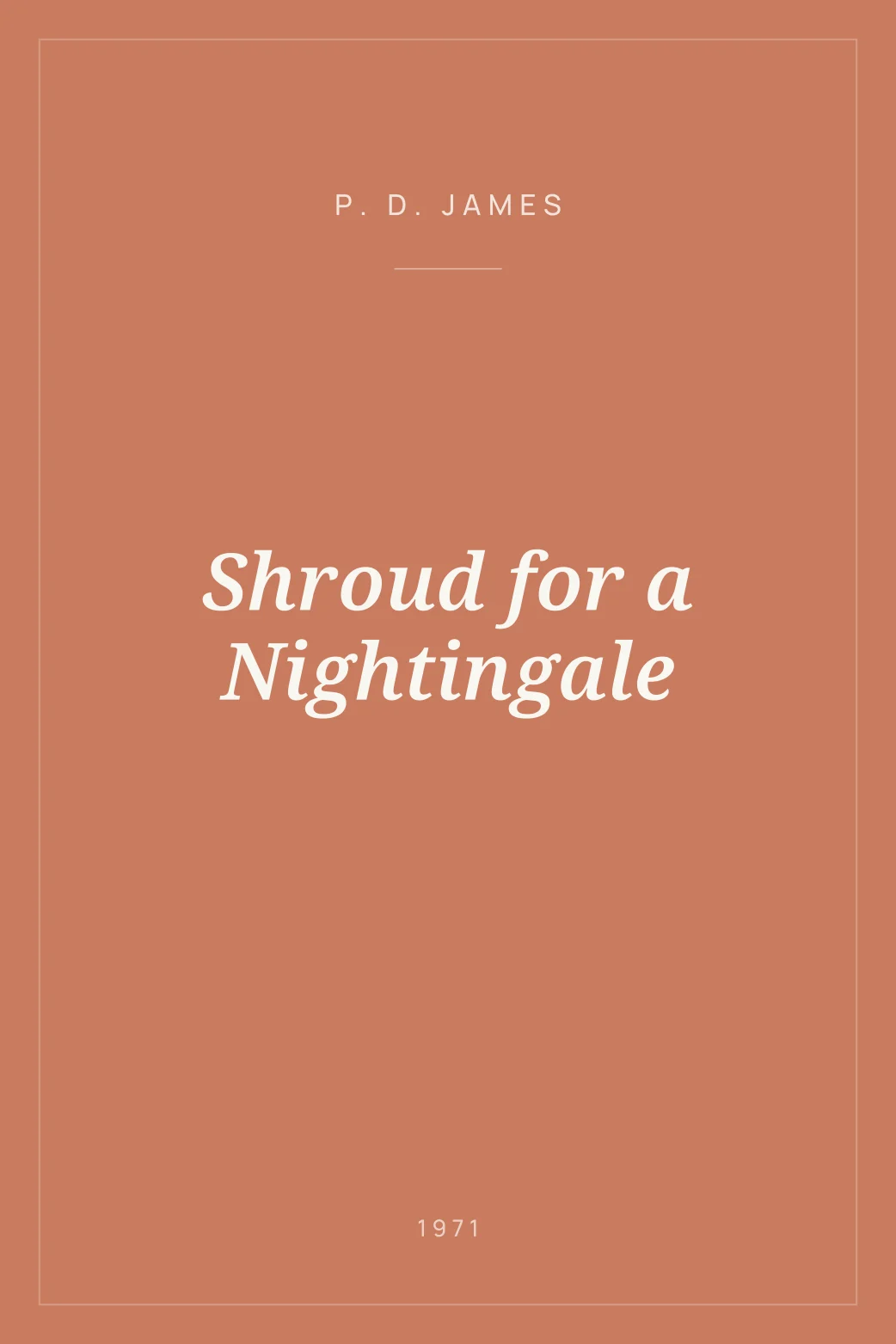 Portada de Shroud for a Nightingale