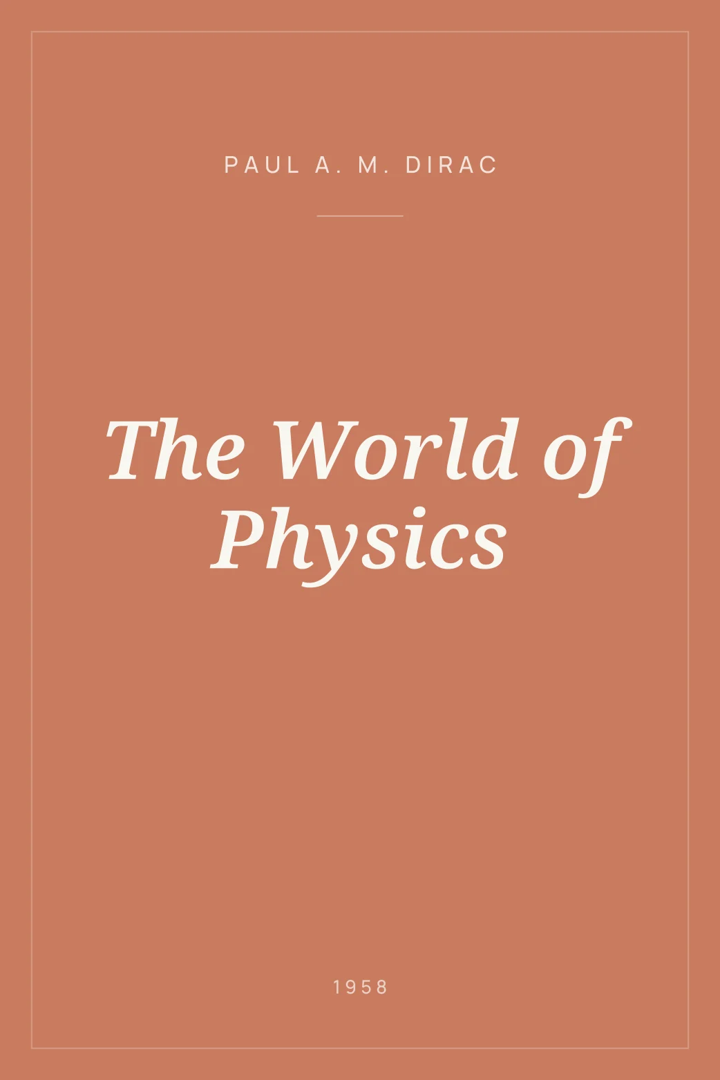 Portada de The World of Physics