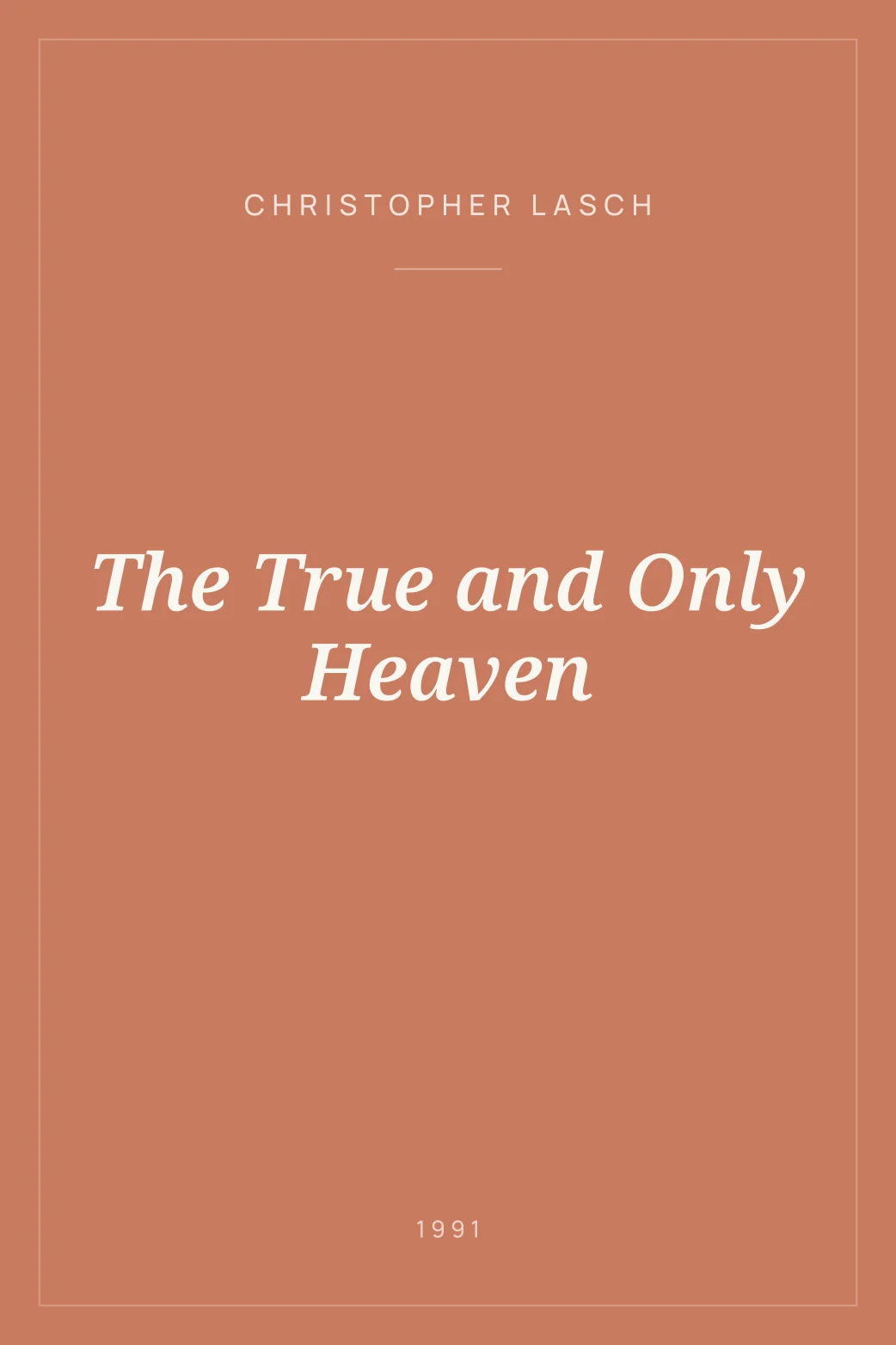 Portada de The True and Only Heaven