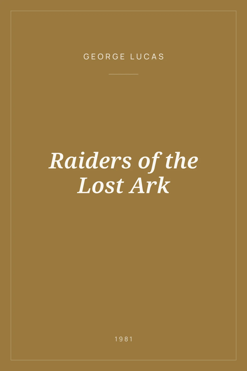 Portada de Raiders of the Lost Ark