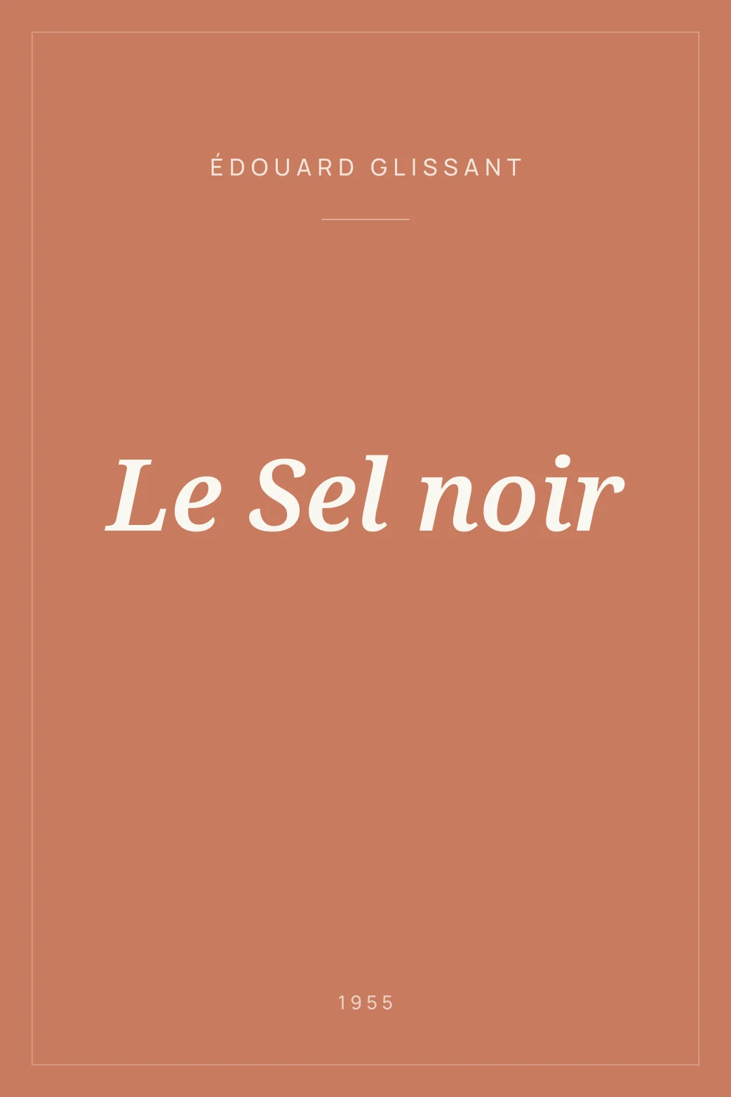 Portada de Le Sel noir