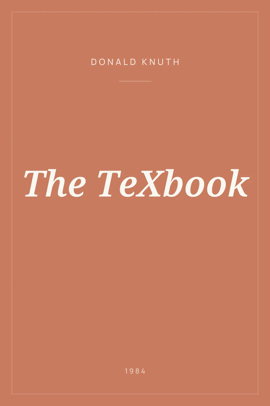 Portada de The TeXbook