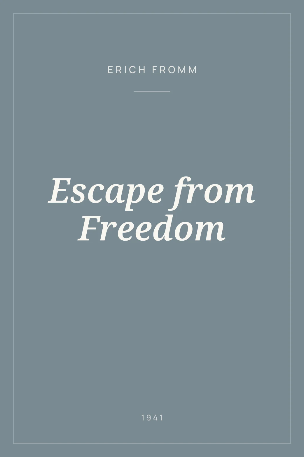 Portada de Escape from Freedom