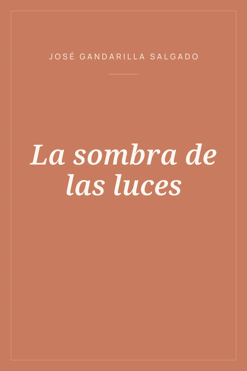 Portada de La sombra de las luces