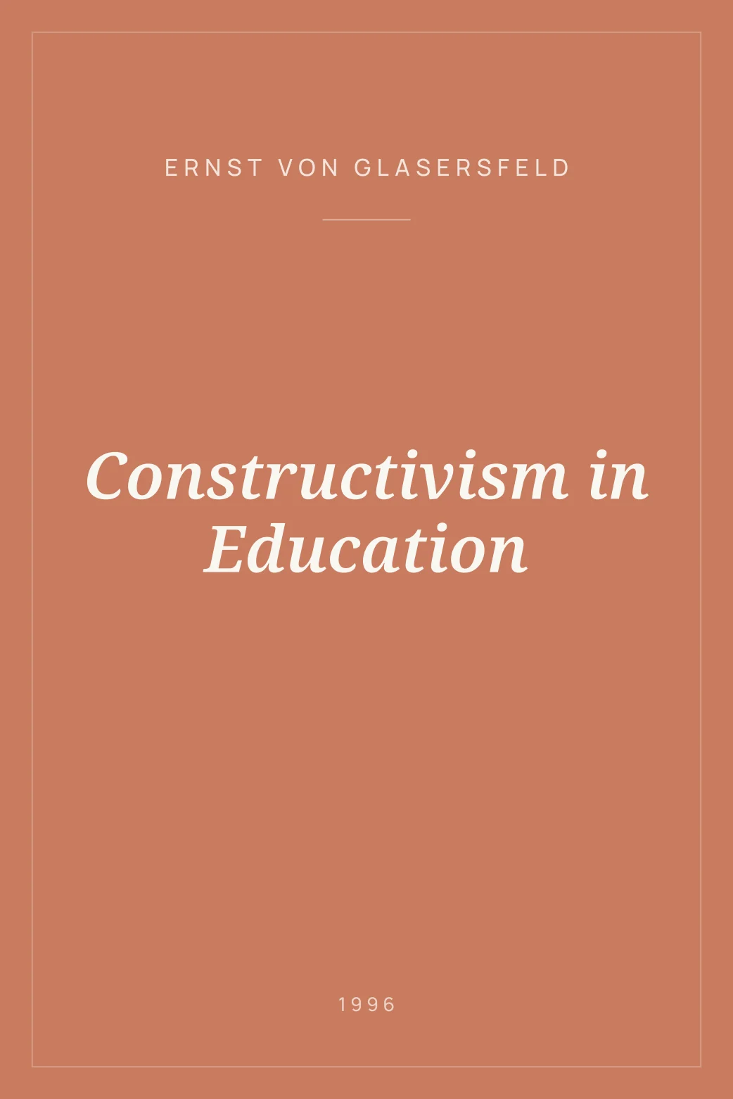 Portada de Constructivism in Education