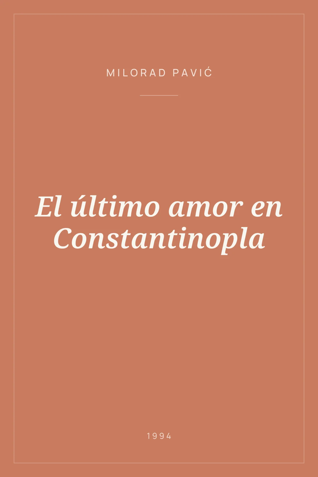 Portada de El último amor en Constantinopla