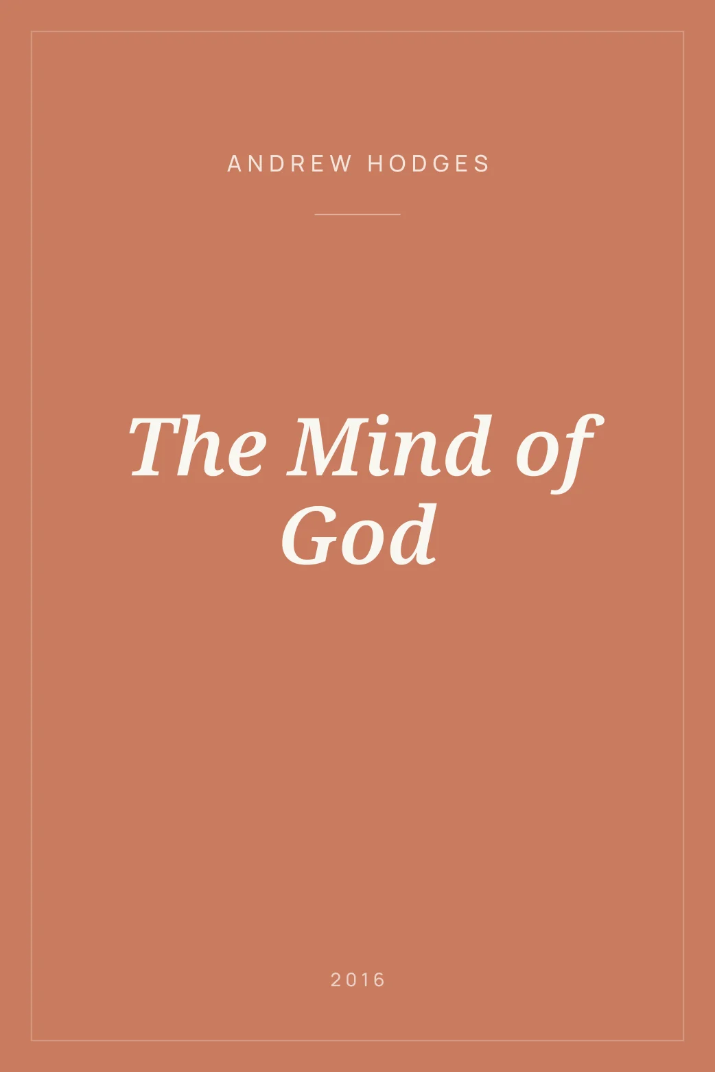 Portada de The Mind of God