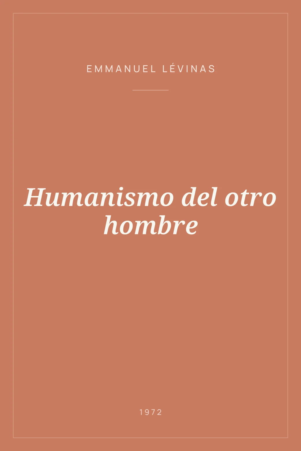 Portada de Humanismo del otro hombre