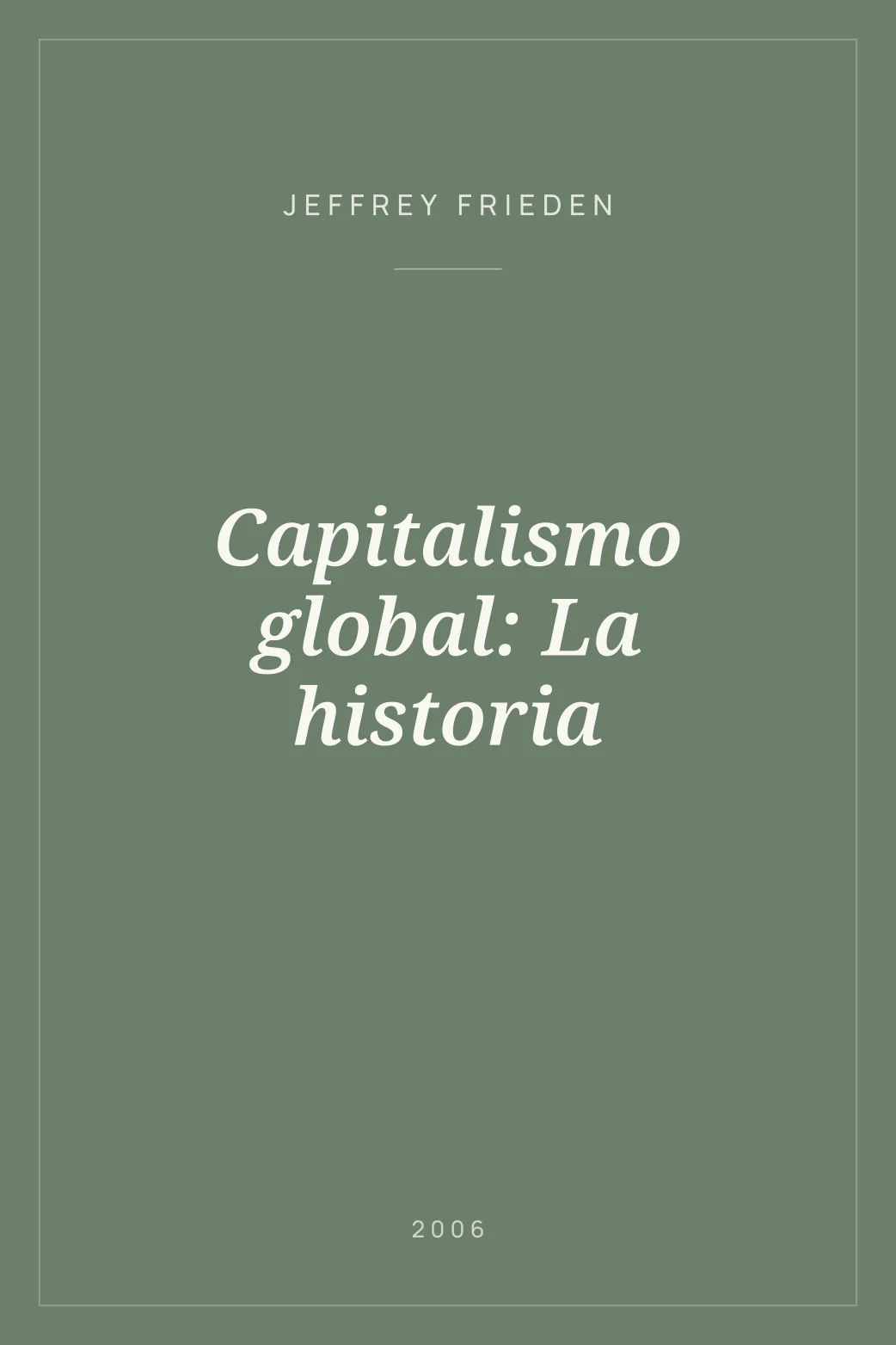Portada de Capitalismo global: La historia