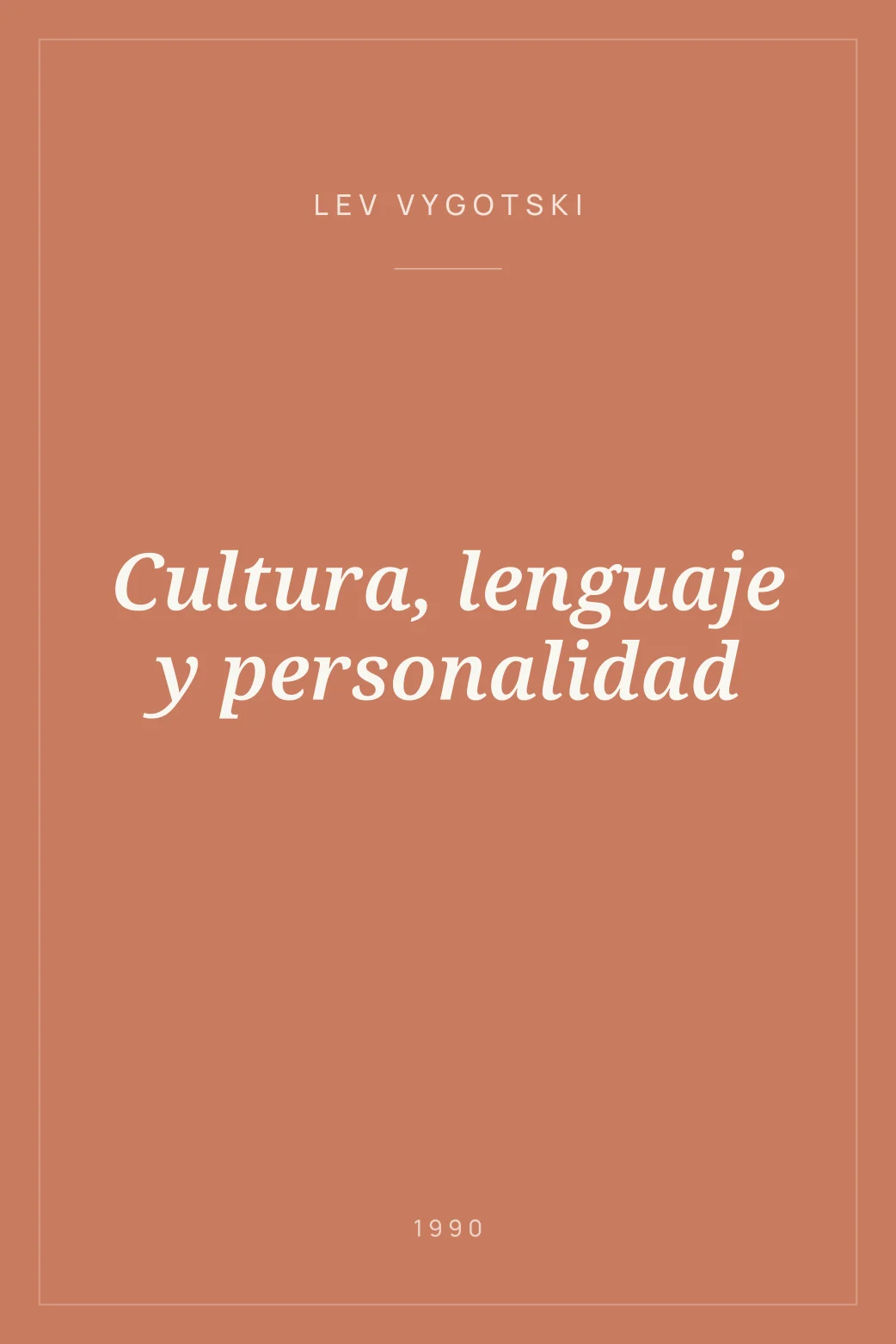Portada de Cultura, lenguaje y personalidad