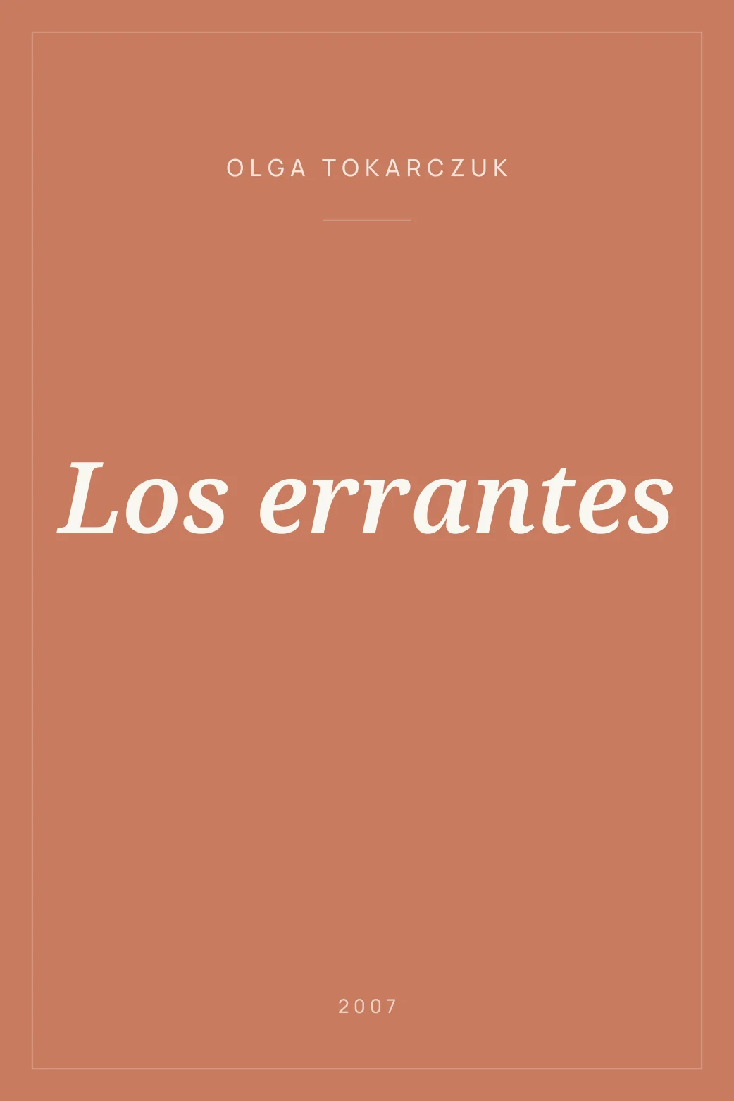Portada de Los errantes
