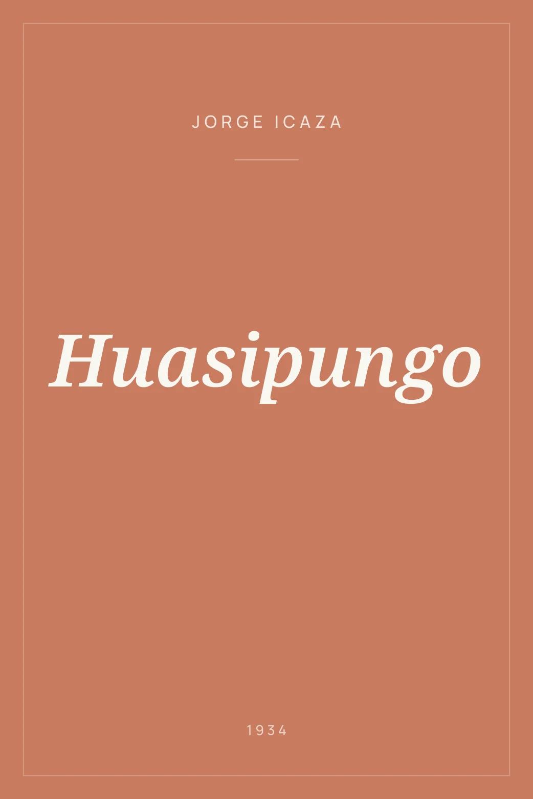 Portada de Huasipungo