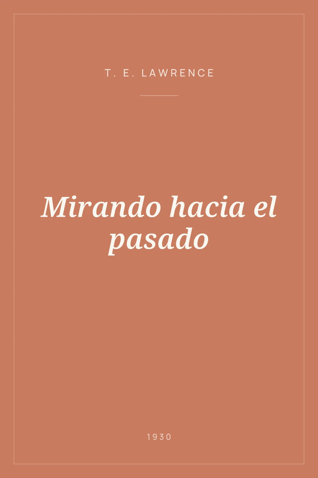 Portada de Mirando hacia el pasado