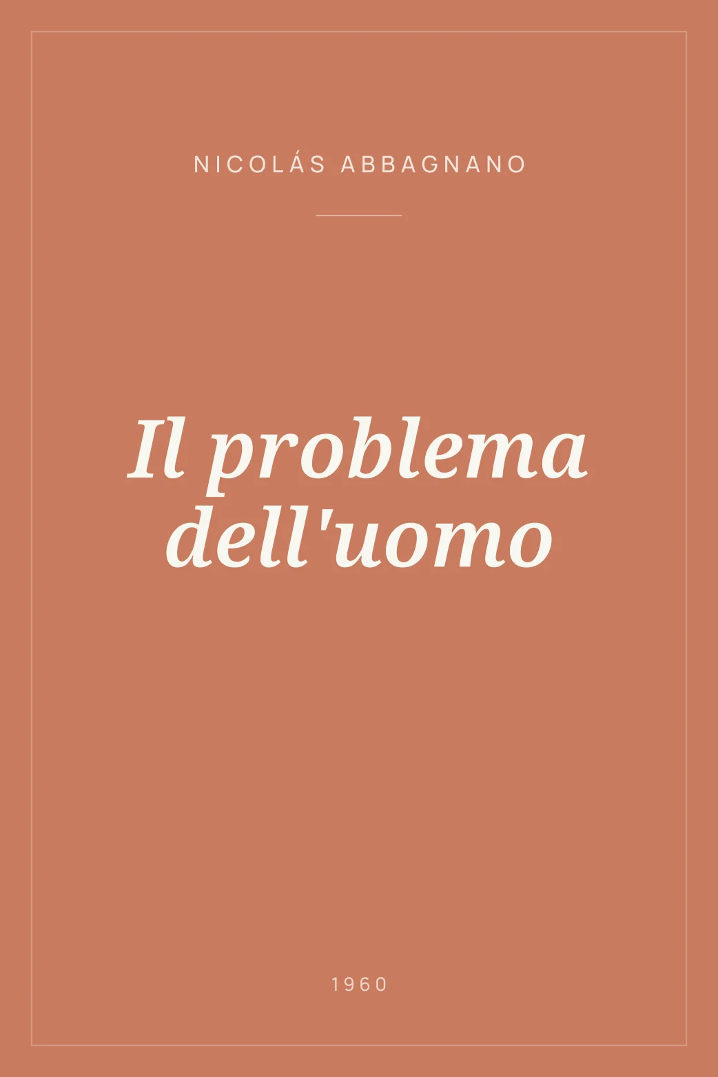 Portada de Il problema dell'uomo