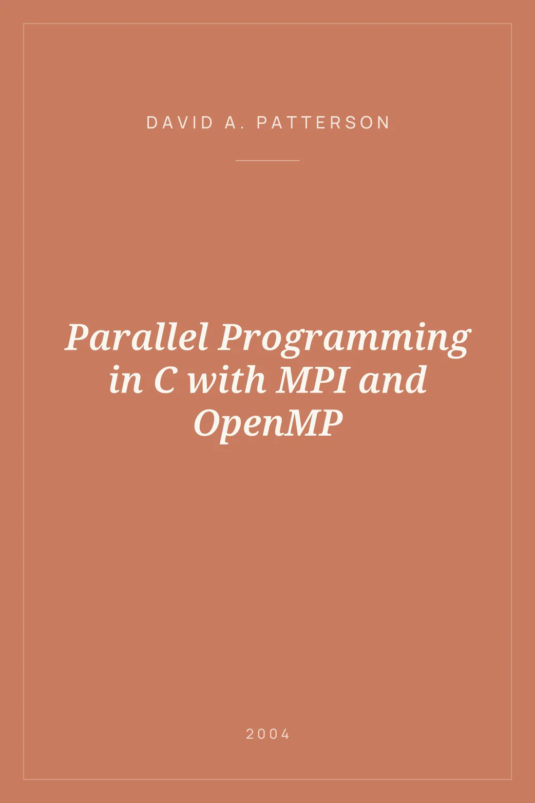 Portada de Parallel Programming in C with MPI and OpenMP