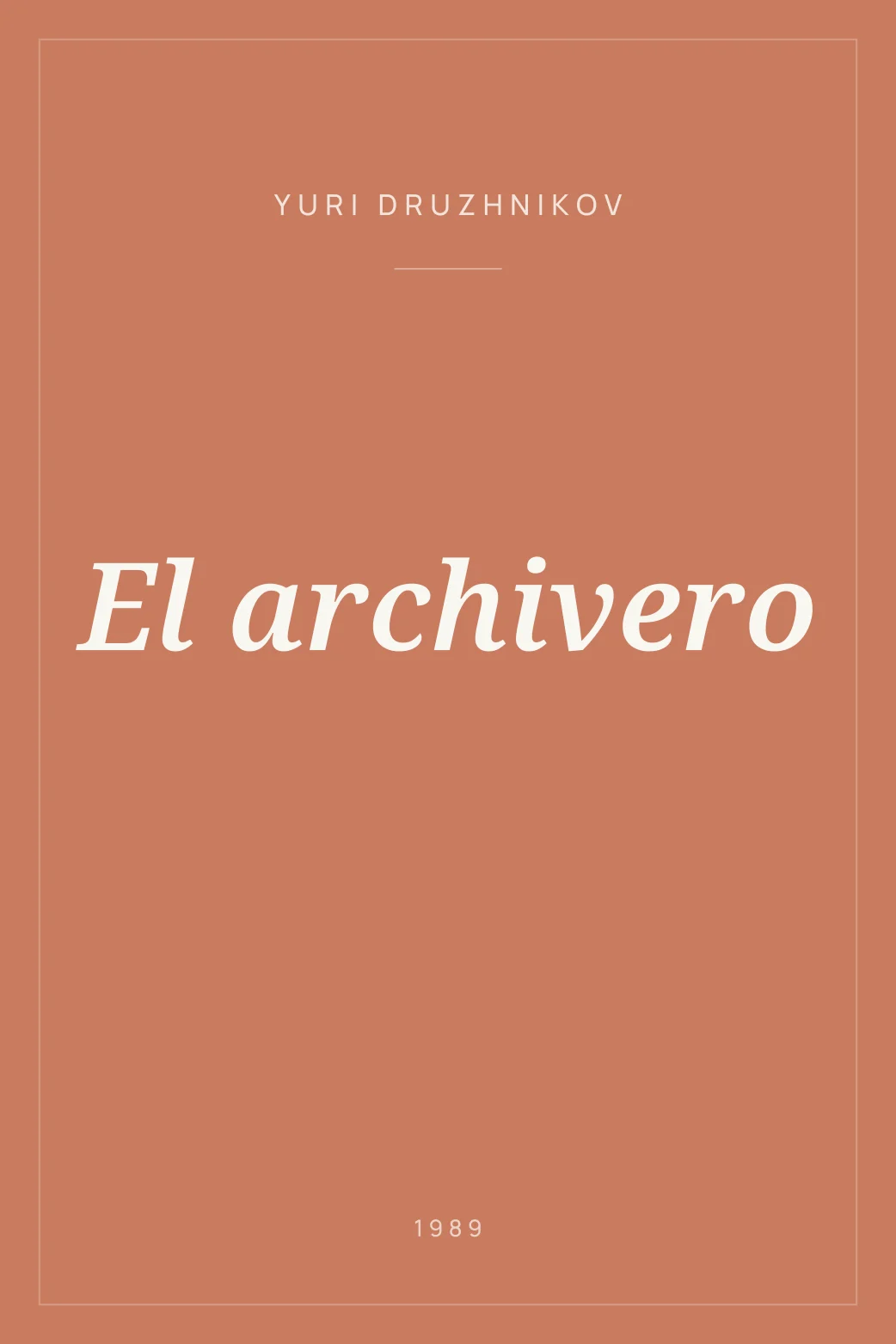 Portada de El archivero