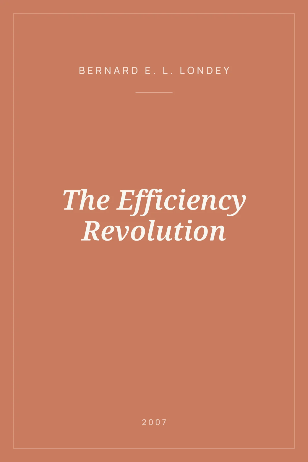 Portada de The Efficiency Revolution