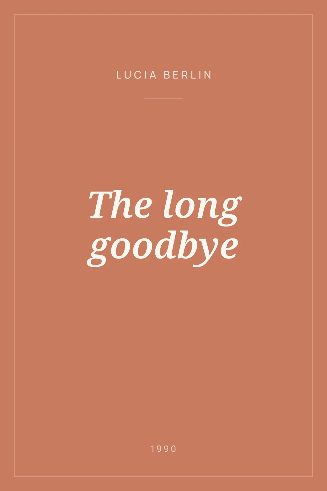 Portada de The long goodbye