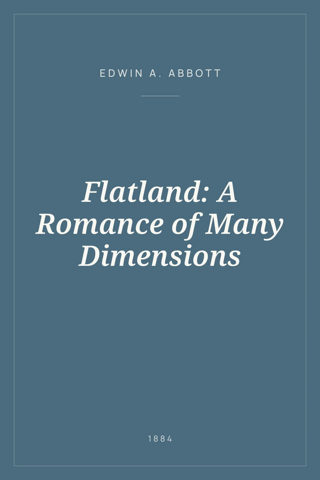 Portada de Flatland: A Romance of Many Dimensions