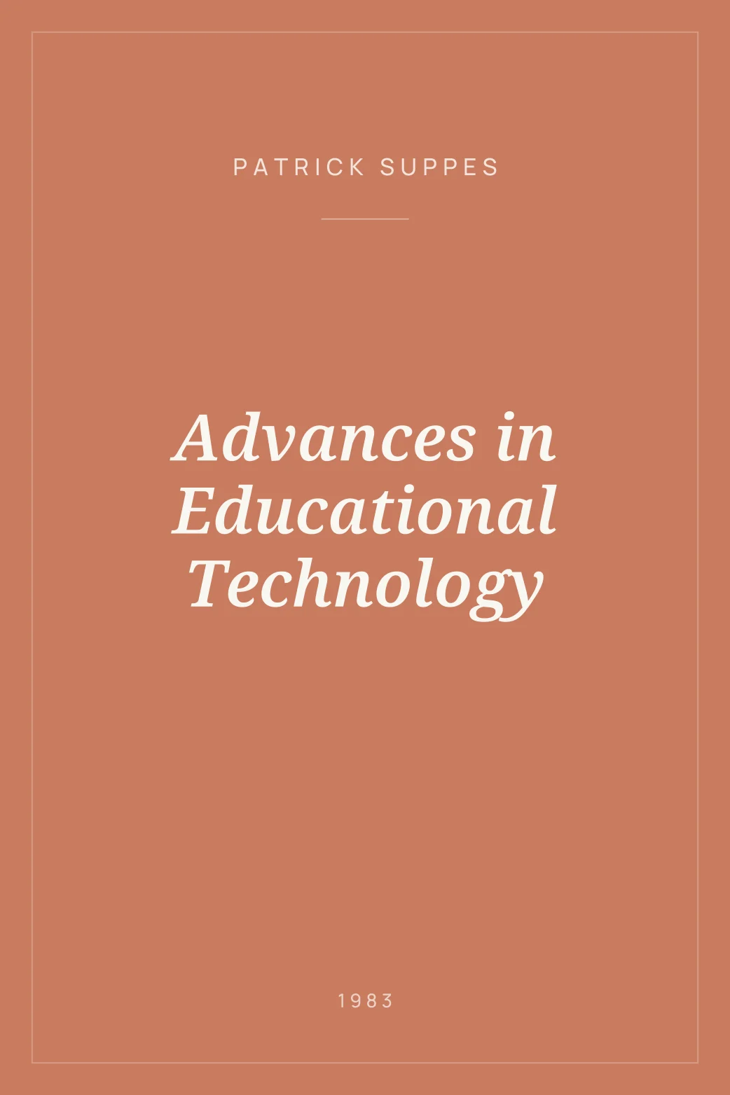 Portada de Advances in Educational Technology