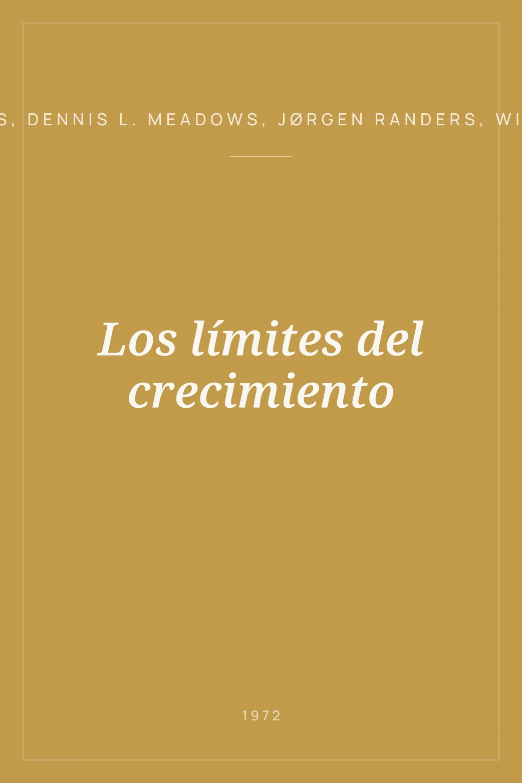 Portada de Los límites del crecimiento