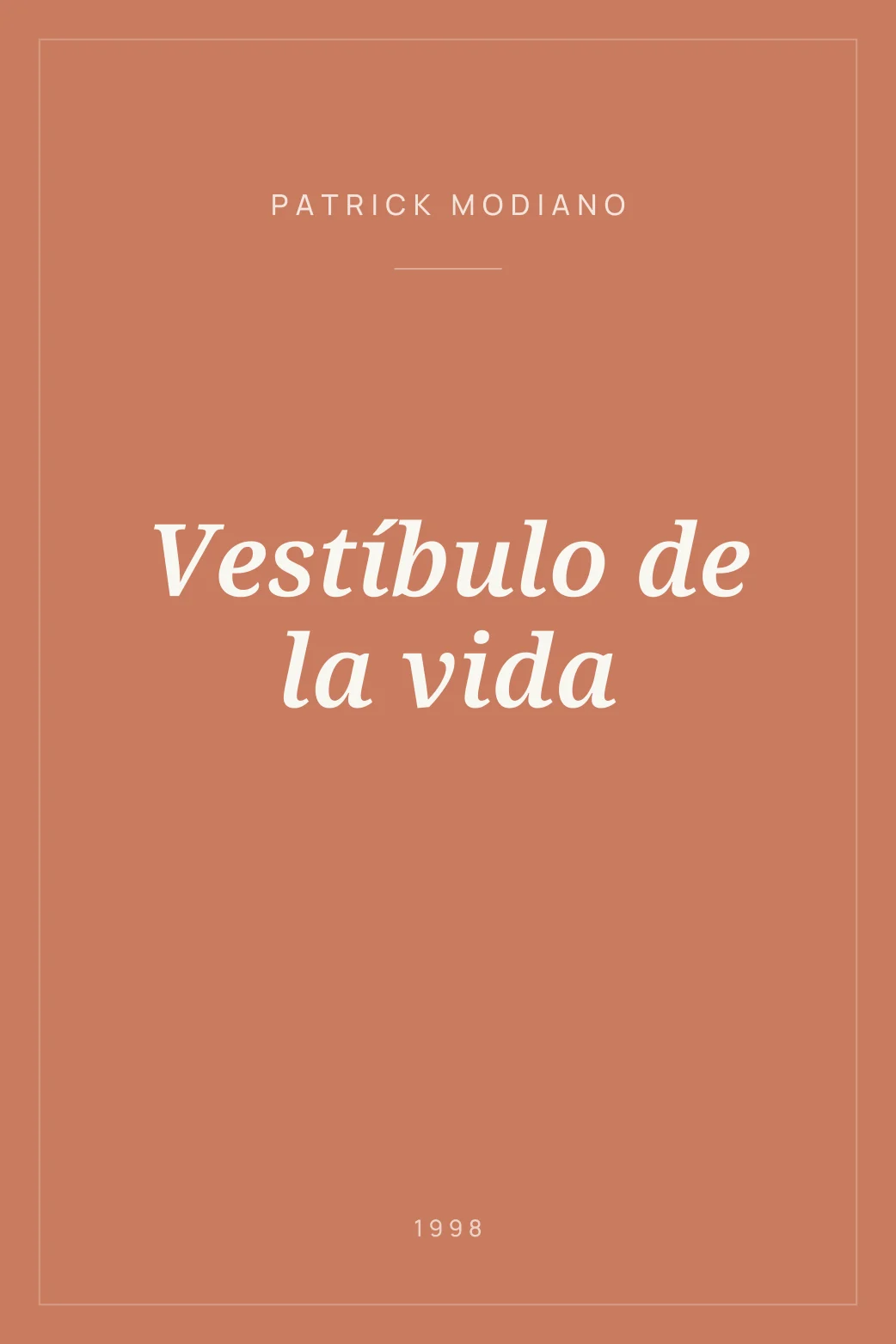 Portada de Vestíbulo de la vida