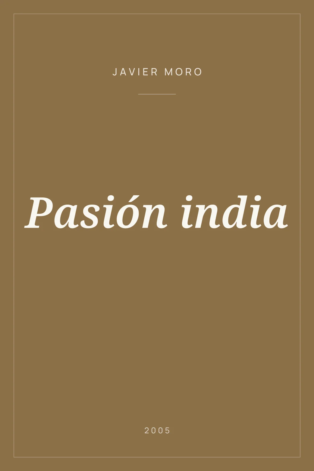 Portada de Pasión india
